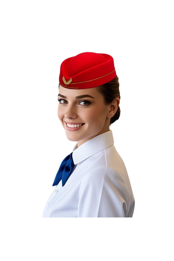 Fashion Beret for Ceremonial Occasions and Service Industry Red One Size