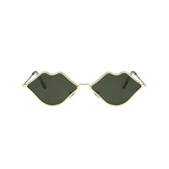 DFEK Fashion Irregular Frame Polarized For Women And Men Lightweight Classic Oversized Sun Shades Green
