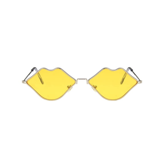 DFEK Fashion Irregular Frame Polarized For Women And Men Lightweight Classic Oversized Sun Shades Yellow