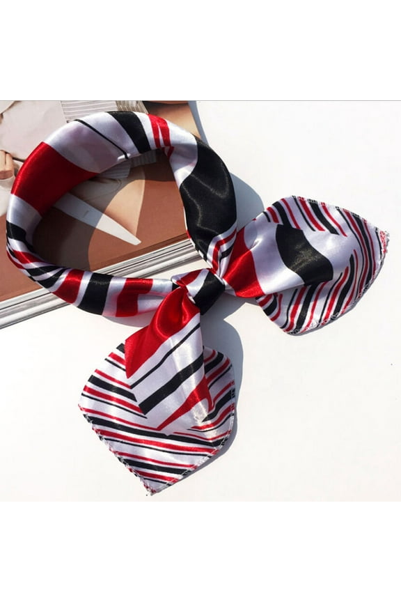 Fashion Printed Kerchief Wraps and Head Scarves for Women Elegant Neck Accessory F One Size