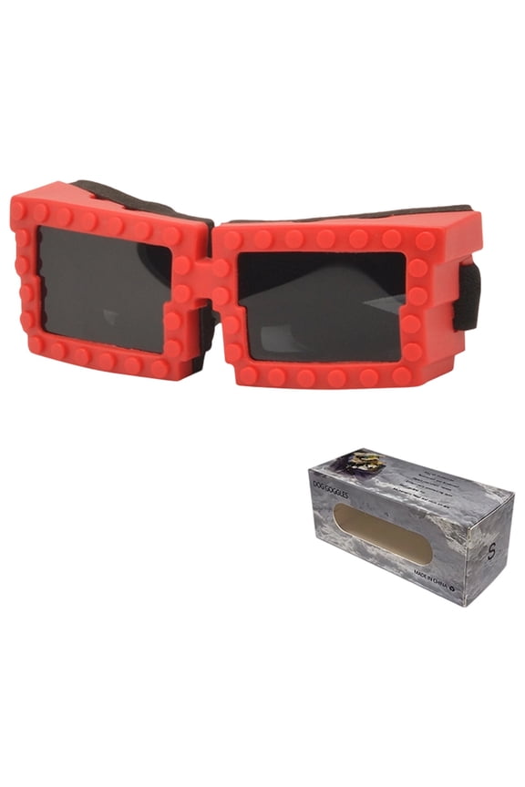 Fashionable Pet Adjustable Goggles For Cats And Dogs Outdoor Driving Adventures Red