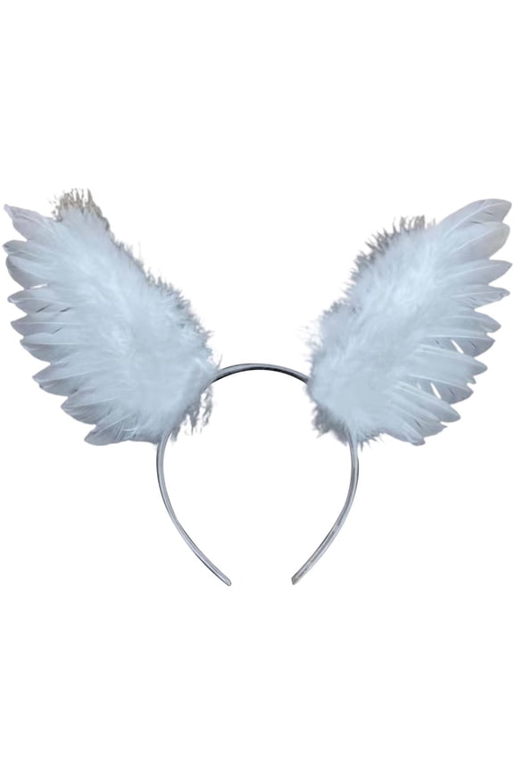 Feather Headband Accessory For Stage Performances Parties Festivals And Celebration Events White One Size