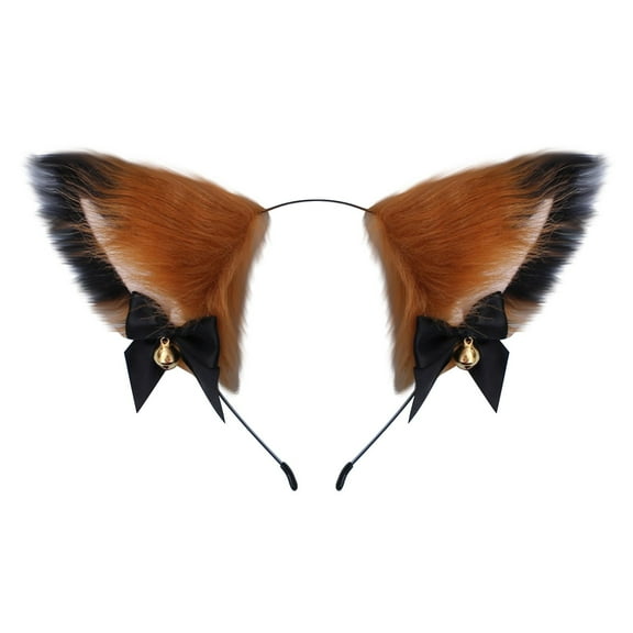 DFEK Furry Cat Ears Headband Cam Girl Party Accessory Cute Headwear for Women B One Size