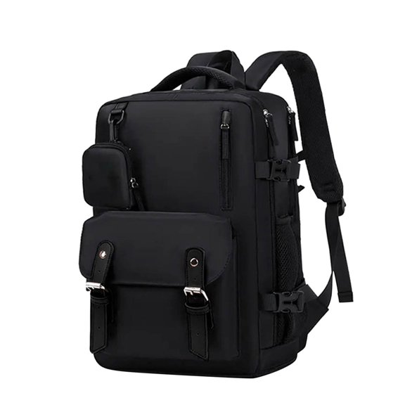 DFEK Large Capacity Unisex Backpack For Travel School College Students Lightweight Laptop Bookbag With Multiple Pockets Black