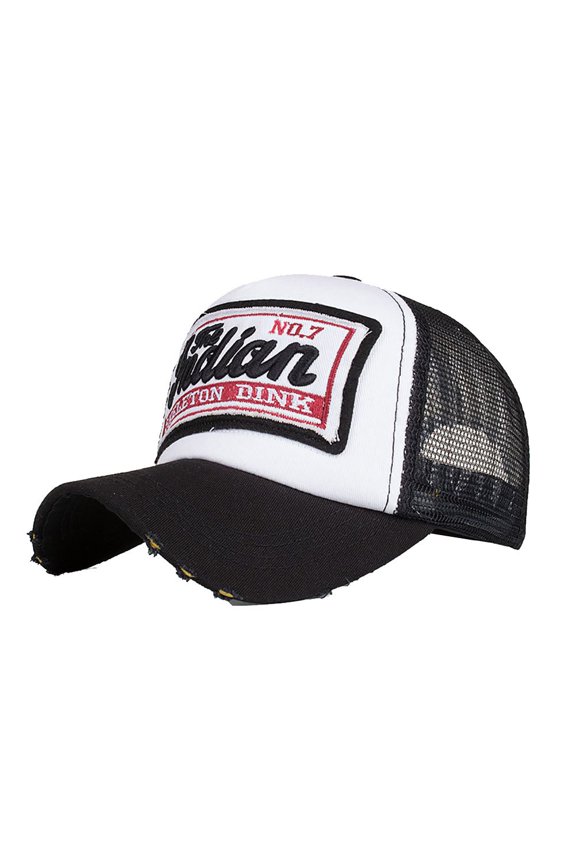 Men's and Women's Summer Baseball Cap Casual Embroidered Mesh Hop Hat for Outdoor Activities Black One Size