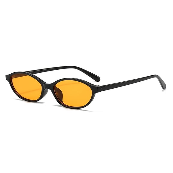 DFEK Oval Frame Fashionable Unisex Eyewear Classic 90s Narrow Lightweight Design for Cycling E
