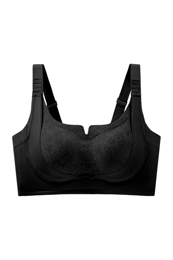 Push Up Bras for Seniors Women Seamless Breathable Lifting Anti-Sagging Bras Best Lifting Bra for Sagging Breasts Black XXL