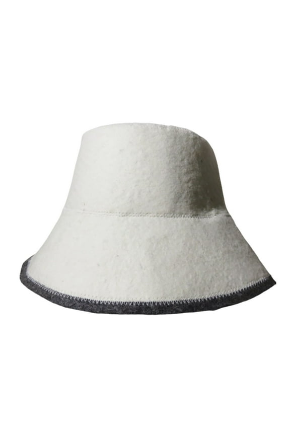 Sauna and Bath Heat Insulation Bucket Hat for Steam Room Relaxation and Spa Comfort White One Size