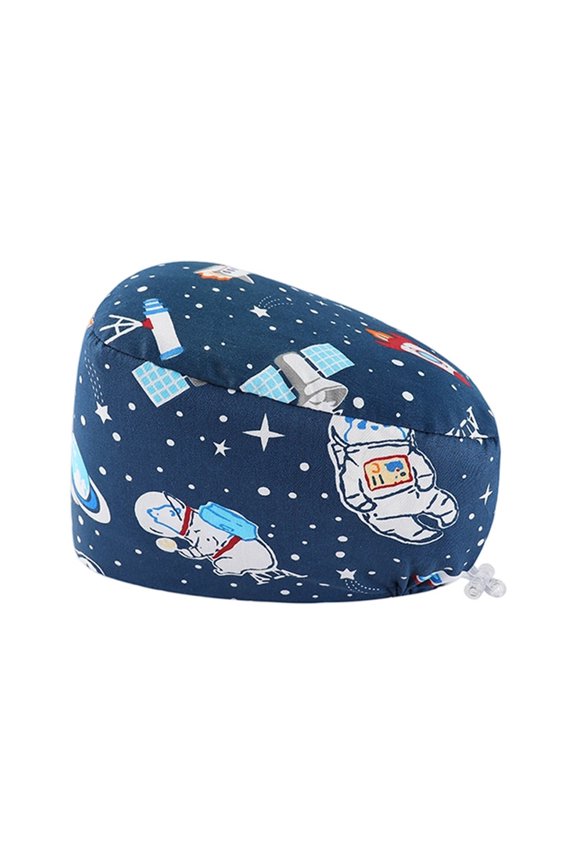 Scrub Hat Adjustable Print Cap For Doctors And Comfortable Beret Navy A