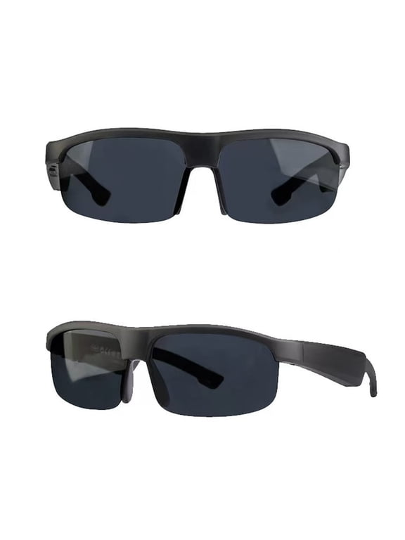 Smart Glasses with Music Adapter Lightweight Fashionable Frame for Hands-Free Calls and Audio Streaming Comfortable Daily Wear Black