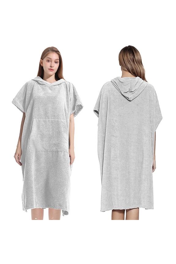 Soft Microfiber Poncho Towel Robe for Swimming Surfing Beach Yoga Travel Lightweight Comfortable Wear GY1 One Size