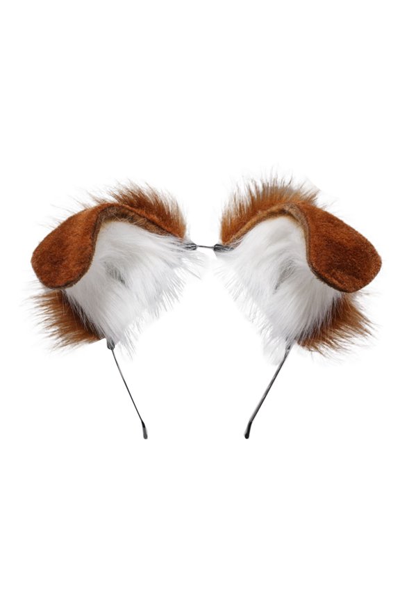 Spotted Floppy Ear Headband Cute Animal Ears Hair Band For Girls Party Accessories Coffee One Size