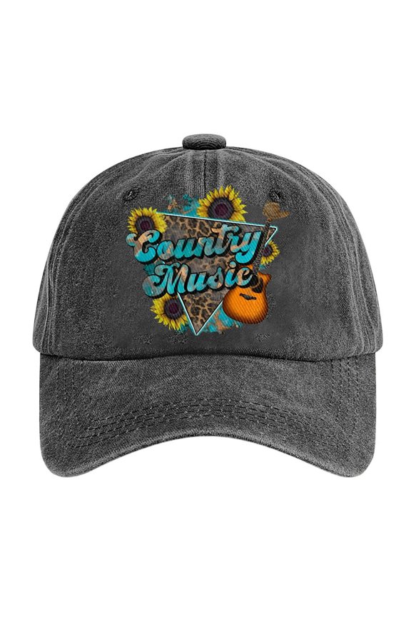 Stylish Outdoor Baseball Cap Featuring Unique Black Sunflower Design for Fashion and Daily Utility Black A