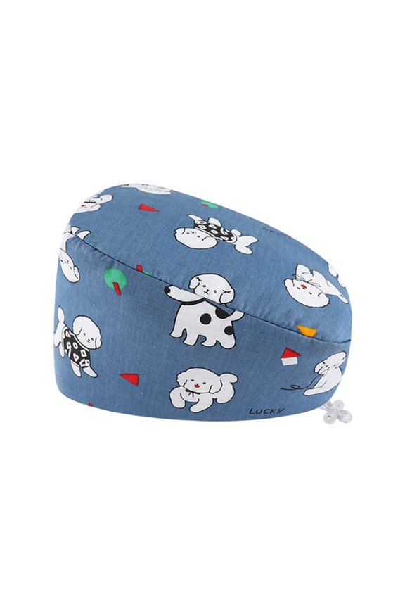 Unisex Scrub Hat Breathable Printed Cap For Doctors And Navy One Size