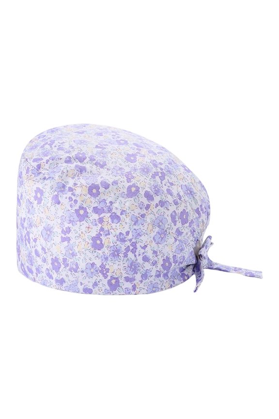 Unisex Scrub Hat Breathable Printed Doctor Cap For And Hospitality Use Beige One Size