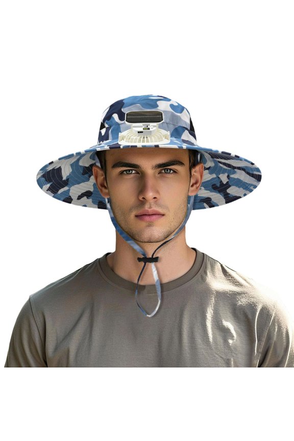 Versatile Adjustable Drawstring Bucket Sun Hat for Outdoor Camping Hiking and Beach Travel Activities Blue One Size