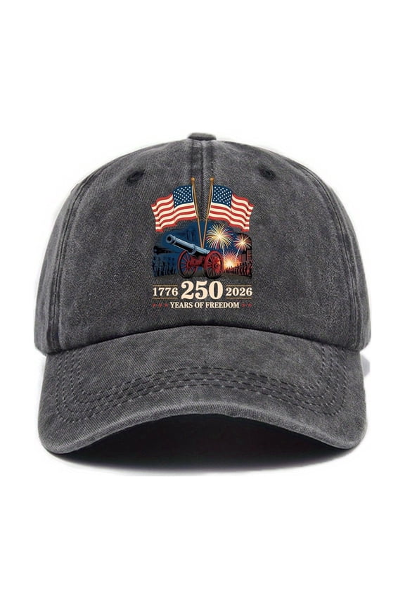 Washed Soft Top Baseball Cap With Letter Print For Summer Outdoor Sun Hat Curved Brim Black One Size