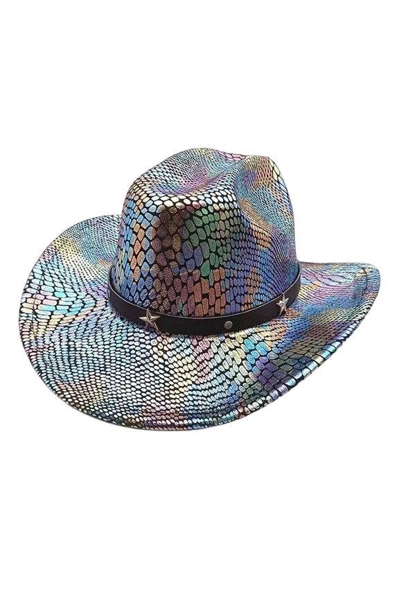 Western Cowboy Hat for Carnival Party Unisex Wide Brim Sun Durable Material Classic Style Black One Size