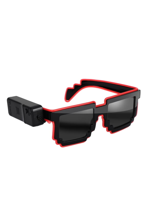 Wireless LED Light Up DJ Party Glasses For Neon Events With Multiple Dynamic Modes Pink