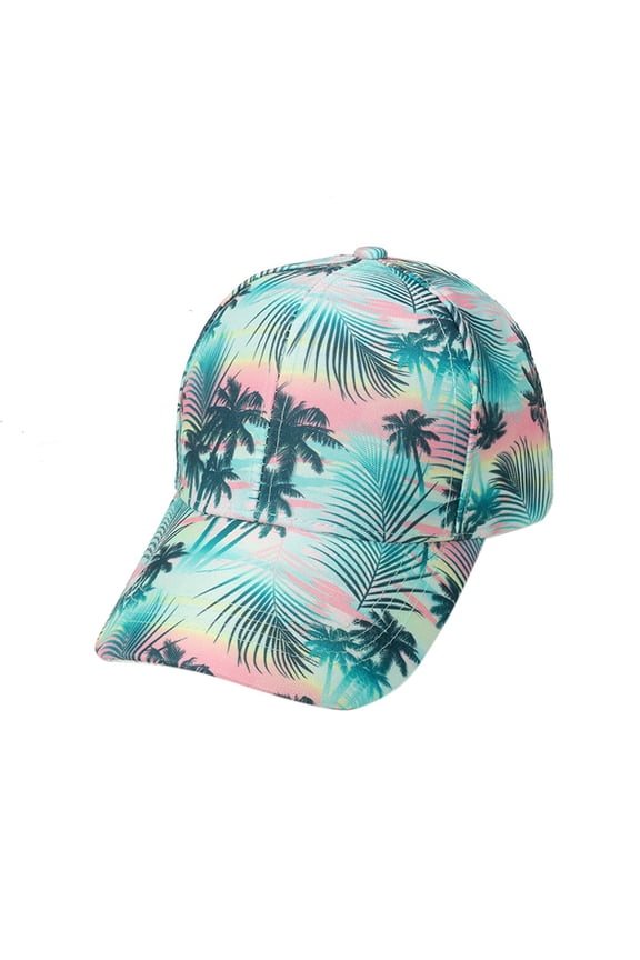 Women's Tropical Banana Leaf Print Baseball Cap Fashion Sun Hat for Spring Summer Outdoor Multicolour M