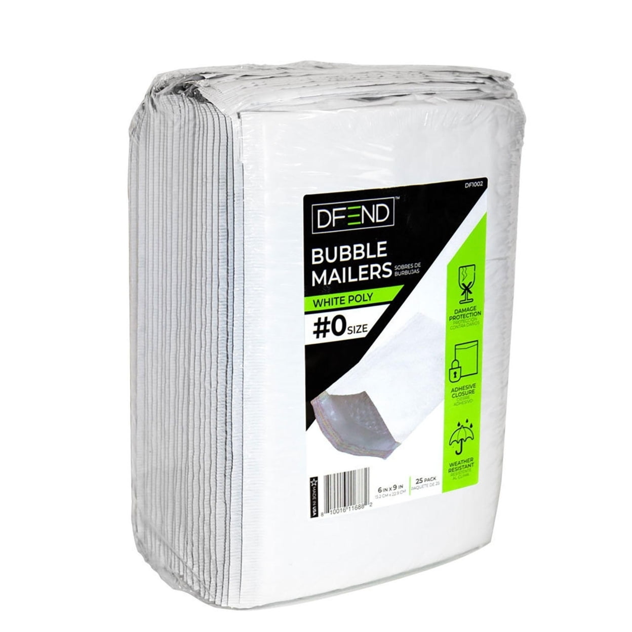 DFEND 0 Poly Bubble Mailer - White 6