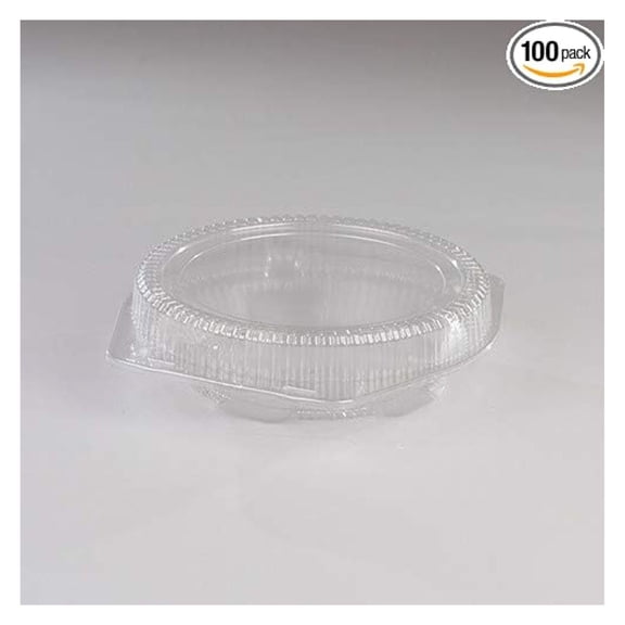 DFI Clamshell 9" Deep Pie Container with Hinged Lid LBH-992 Clear | 100/Case
