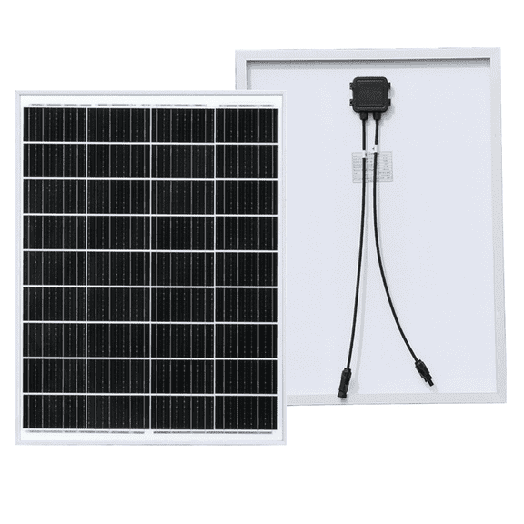 DFITO 100W 12 Volt Solar Panel, IP65 Waterproof Monocrystalline Panel with Pre-Drilled Holes for Camping, RV, Boat, Cabin and Off-Grid Systems