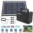 thumbnail image 1 of DFITO Solar Powered Generator, 12V 5A Portable Solar Generator Power Station with 10W Solar Panels, 1 of 11