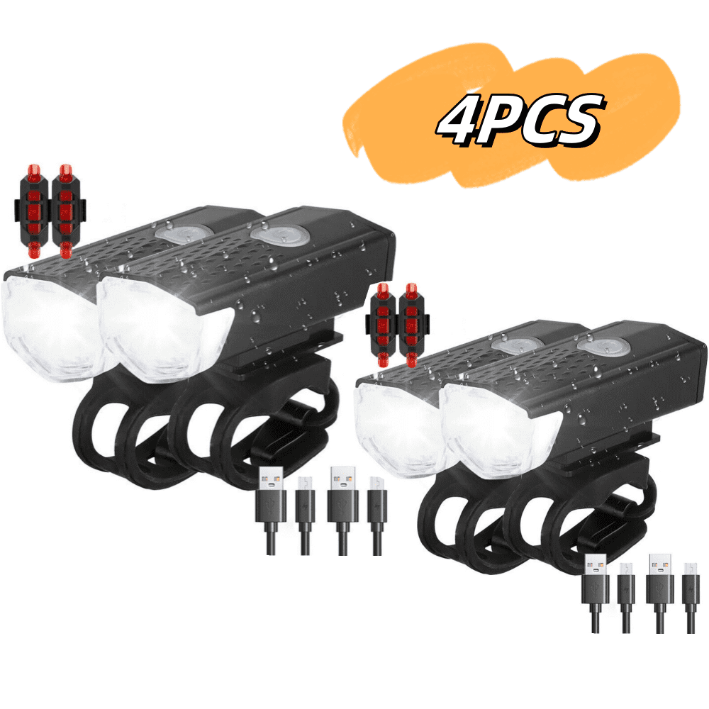Super Bright Bike Lights For Night Riding, 2 Powerful LEDs For High