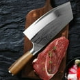 thumbnail image 1 of DFITO 8 Inch Kitchen Cleaver Knife Stainless Steel Kitchen Knife Butcher Chef Damascus Meat Cleaver Knife for Home Kitchen and Restaurant, 1 of 7