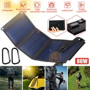 DFITO 80W 10V Foldable Solar Panel Portable Solar Panel for Outdoor Camping,Travel Trailer