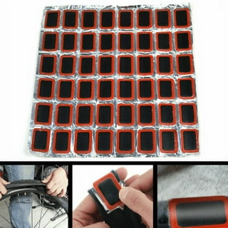 DFITO 48pcs Bicycle Tyre Tube Rubber Patch Patches Repair Kit,Square 