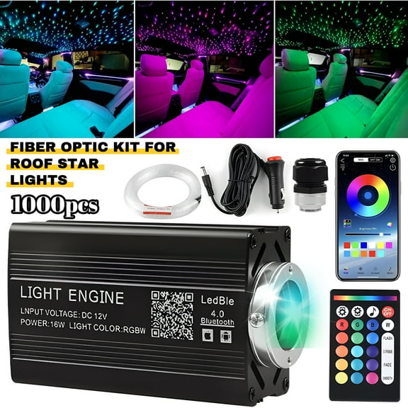 DFITO Car Starlight Headliner Kit Fiber Optic Car Home Headliner Star Light Kit Roof Ceiling Lights Remote