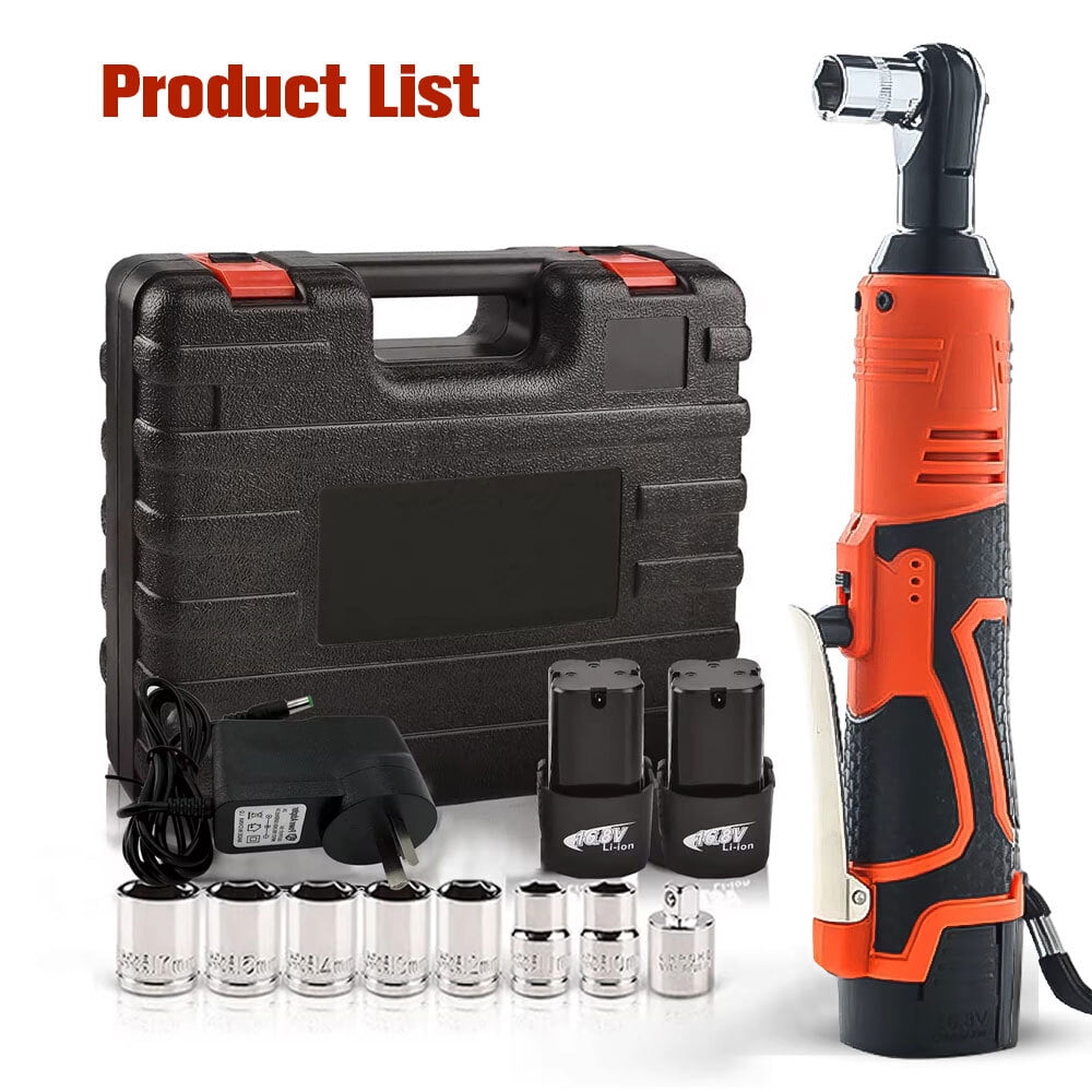 DFITO Cordless Electric Wrench 3/8" Ratchet Set Angle Drill Screwdriver ...
