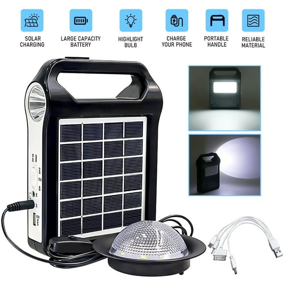 DFITO Solar Generator - USB Portable Power Station for Emergency Power Supply, Portable Generators for Camping,Home Use & Outdoor