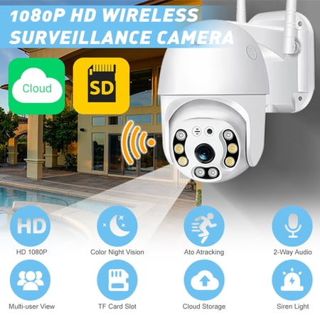 DFITO Wifi 1080P Outdoor Security Camera,IP67 Waterproof,Motion Detection,2-Way Audio Surveillance Cameras