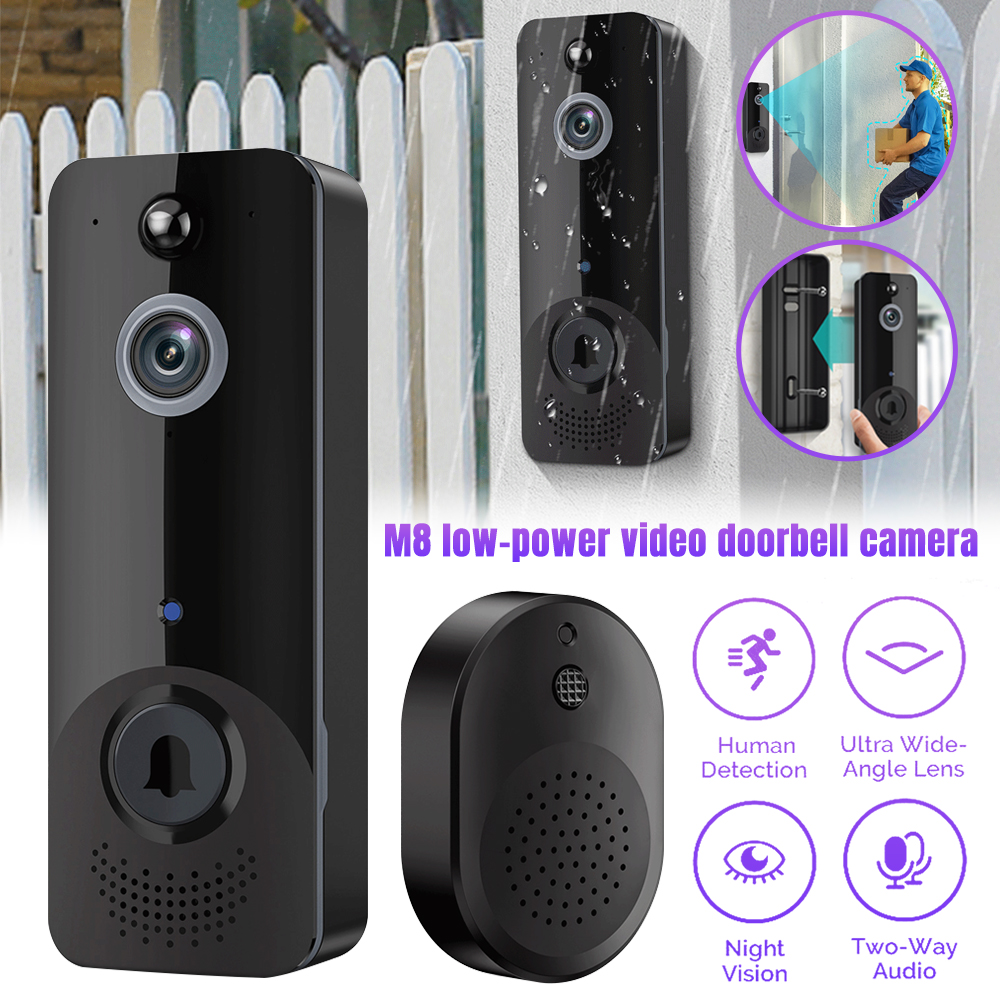 DFITO Wireless Video Doorbell, 120° Wide Angle, Night Vision, 2Way