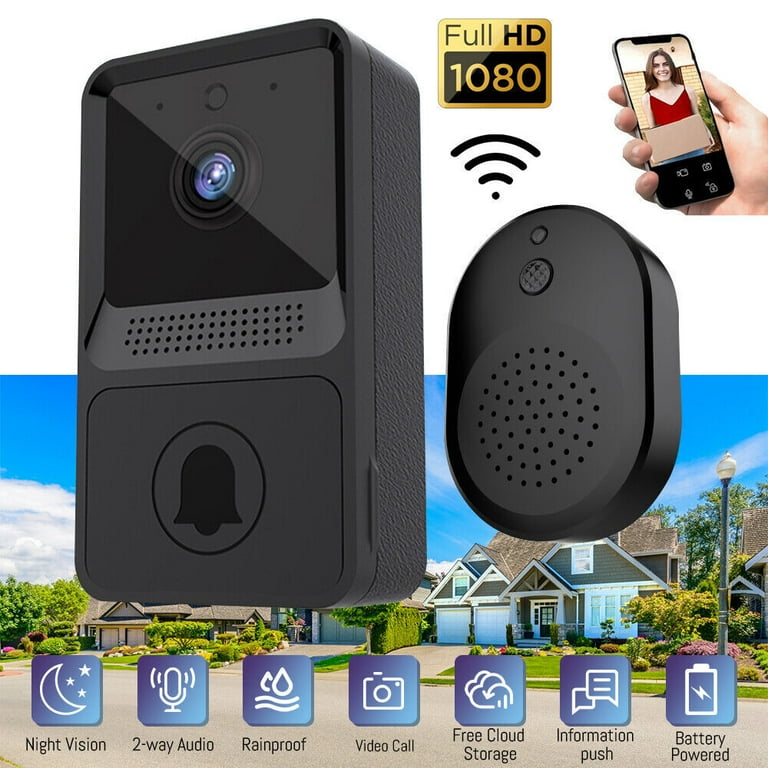 DFITO Wireless Video Doorbell Camera, Smart Doorbell with Chime,
