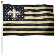 DFLIVE Fans Premium Flag for New Orleans  Football Team 150D Thick Quality Polyester 3x5 FT Poster USA Stars and Stripes Sports Banner