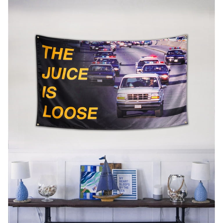 DFLIVE The Juice is Loose Flag OJ Simpson 3x5 Ft Tapestry Funny
