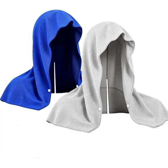 DFORD 3Pack Cooling Hoodie Towel, UPF 50+ Sun Protection Ice Towel, Instant Cooling Towels for Neck and Face, Perfect for Sports, Gym, Workout, Yoga, Running & Hot Weather