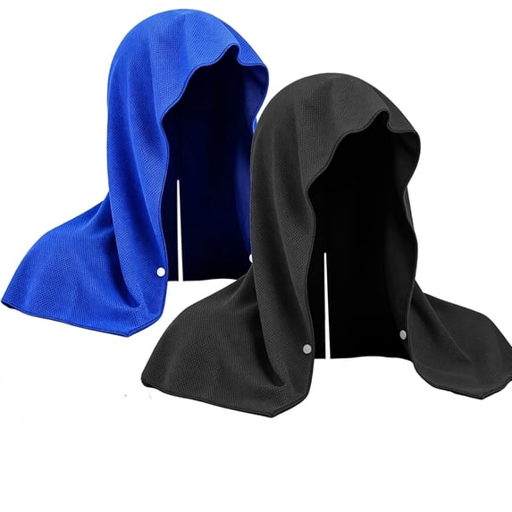 DFORD 3Pack Cooling Hoodie Towel, UPF 50+ Sun Protection Ice Towel, Instant Cooling Towels for Neck and Face, Perfect for Sports, Gym, Workout, Yoga, Running & Hot Weather