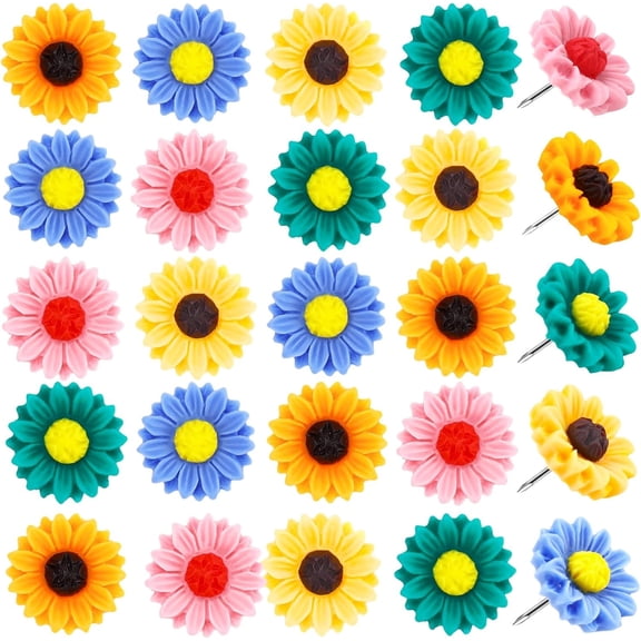 DFORD 60 Pack Colorful Star Push Pins Decorative Thumb Tacks Cork Board Thumbtacks for Bulletin Boards Office Home Classroom Organization Desk Accessories