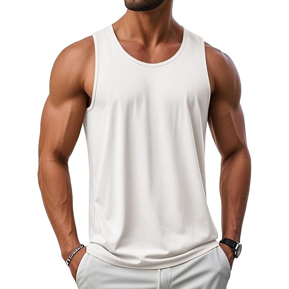 DFORD Men's UPF 50+ Tank Top Gym Workout Sleeveless Muscle Shirts Sun Protection Cut Off Shirts Summer Sleeveless T Shirt