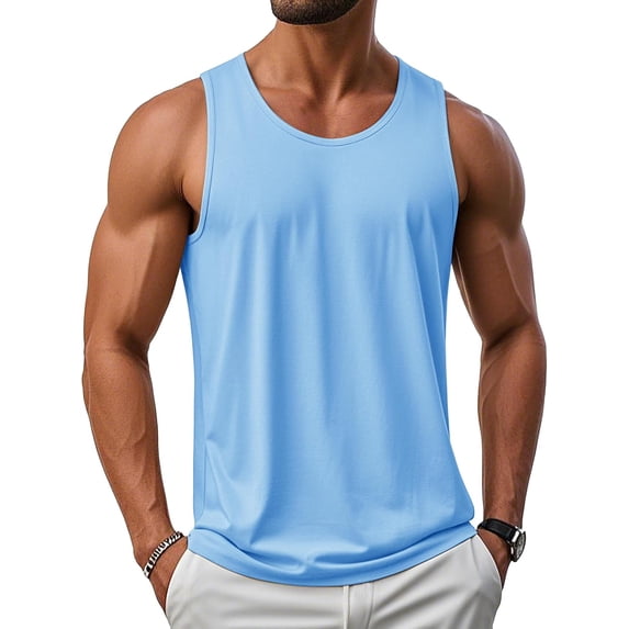 DFORD Men's UPF 50+ Tank Top Gym Workout Sleeveless Muscle Shirts Sun Protection Cut Off Shirts Summer Sleeveless T Shirt