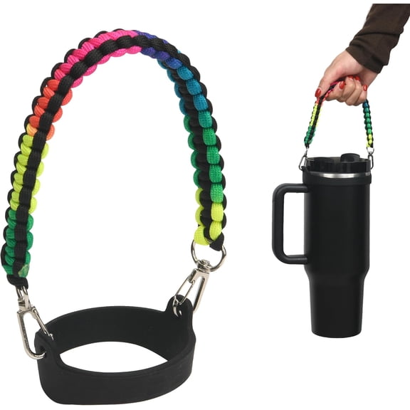 DFORD Paracord Handle Strap for Stanley Cup - Heavy Duty Compatible with Stanley 40oz 30oz Tumbler, Stanley Cup Accessories