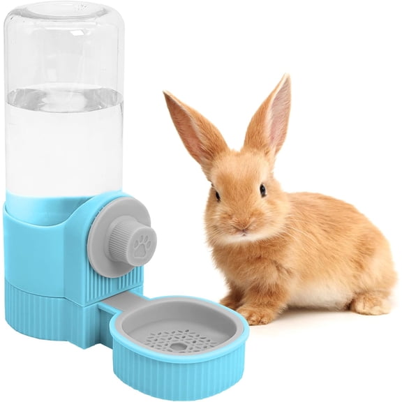 DFORD Rabbit Water Bottle, 18oz Hanging Guinea Pig Water Bottle No Drip Gravity Automatic Bunny Water Dispenser for Cage Rabbit Waterer for Guinea Pig Bunny Chinchilla Ferret Cat Puppy