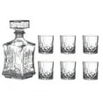 thumbnail image 1 of DFS 7 Pcs Crafted Crystal Glasses Whiskey Decanter & Glasses Set, Non-Lead Glass Decanter Set for Dad Husband - Sun flower Pattern Bottle, 1 of 11