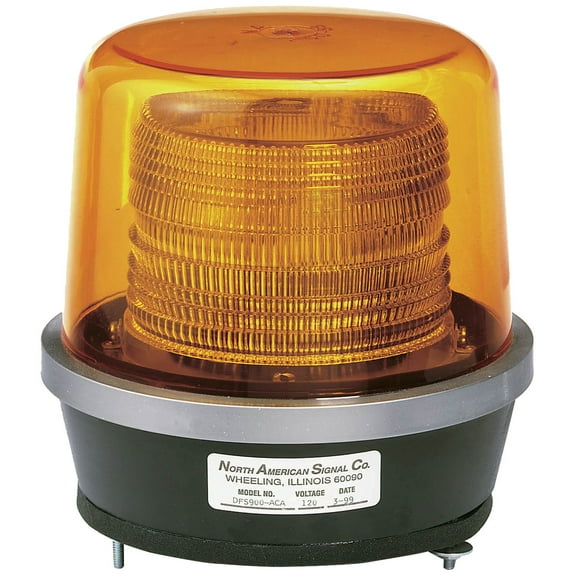 DFS900-A Class 2 Double Flash Strobe Light, Permanent, 15.25 Joule, Amber