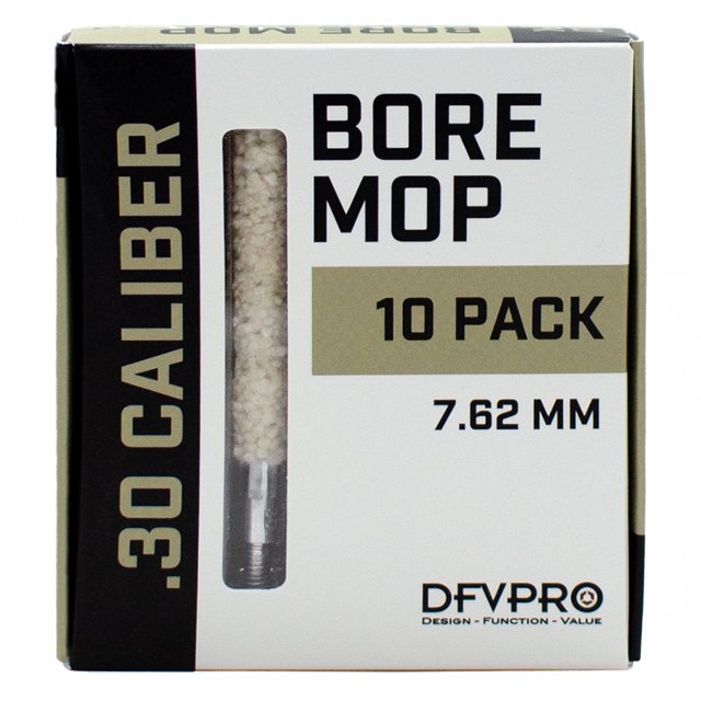 DFVPRO 10-Pack .40 Cal/10MM Bore Mops – Disposable Gun Cleaning Swabs